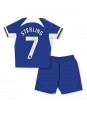 Otroški Nogometna dresi replika Chelsea Raheem Sterling #7 Domači 2023-24 Kratek rokav (+ hlače)
